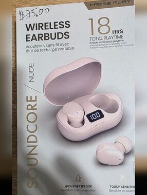 Soundcore Nude Wireless Earbuds - Pink Wireless Earbuds with Charging Case